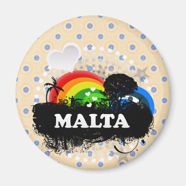 Cute Fruity Malta Magnet (Front)