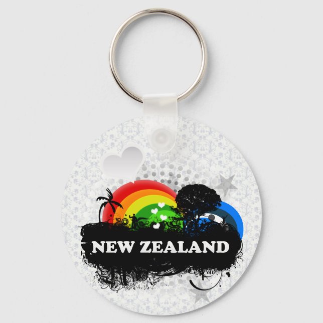 Cute Fruity New Zealand Key Ring (Front)
