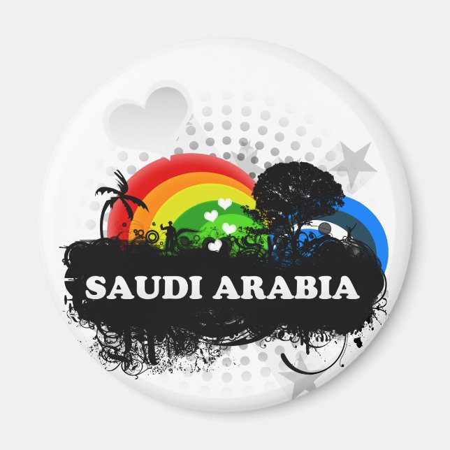 Cute Fruity Saudi Arabia Magnet (Front)