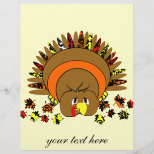 Cute Full Colour Turkey Flyer