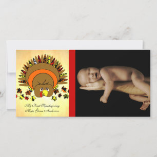 Cute Full Colour Turkey Holiday Card