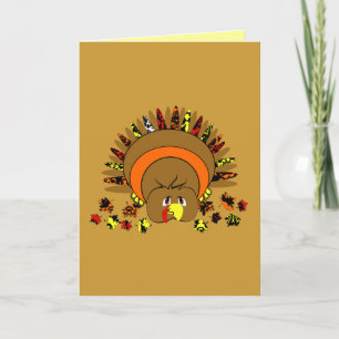 Cute Full Colour Turkey Holiday Card