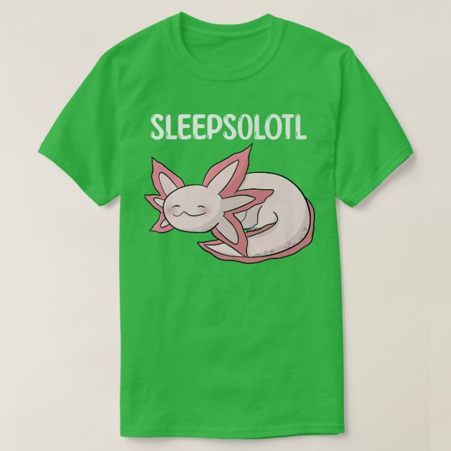 Cute fun blue pastel aolotl meican salamanders fis T-Shirt (Design Front)