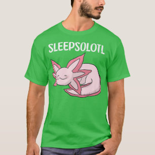 Cute fun blue pastel aolotl meican salamanders fis T-Shirt