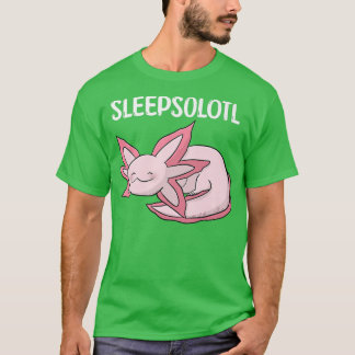 Cute fun blue pastel aolotl meican salamanders fis T-Shirt