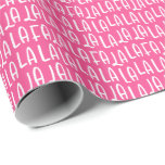 Cute fun bright pink falala Christmas holiday Wrapping Paper<br><div class="desc">Fa la la la la! Deck the halls and your Christmas gifts! This sweet pink Christmas wrapping paper is cute and festive and makes a fun way to wrap all your Christmas gifts. Find coordinating Christmas gift tags, stickers, cards and more in the Lea Delaveris Design Fa La La collection!...</div>