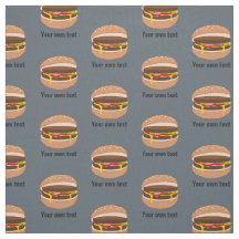 Cute Fun Burgers Pattern, own text and colour