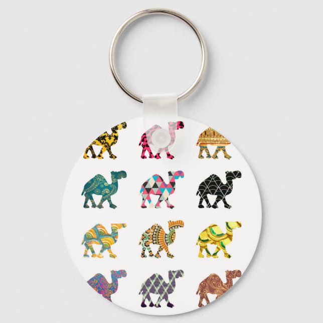 Cute fun camels key ring (Front)