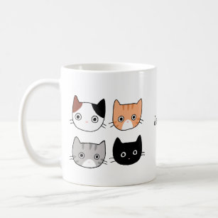 Cute Fun cats Kittens Custom name personalized Coffee Mug
