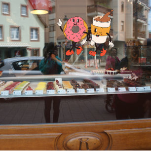 Cute Fun Coffee and Doughnuts Shop Advert