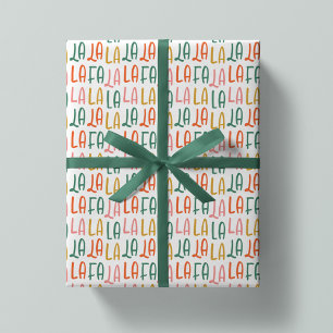 Cute fun colourful falala Christmas holiday Wrapping Paper
