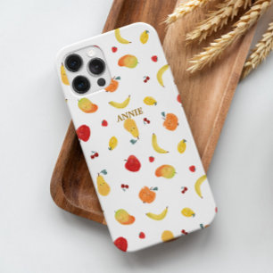 Cute & Fun Colourful Multi Fruits Pattern Design iPhone 16 Pro Case