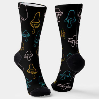 Cute Fun Colourful Mushroom Pattern Socks