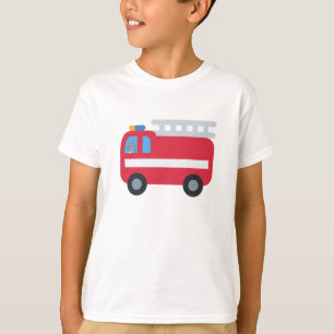 Cute fun Dinosaur drive Fire engine Back To School T-Shirt