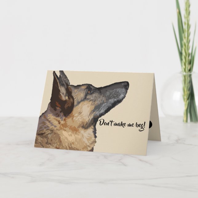 Cute & Fun German Shepherd Valentine's Day Card (Front)