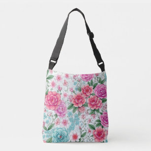 Cute Fun Girly Floral Crossbody Bag