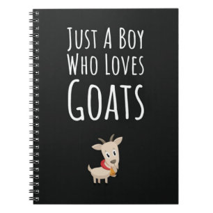 Cute Fun Goat Gifts For Boys For Kids Notebook