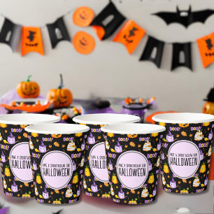 Cute Fun Halloween Costume Pumpkin Paper Cups