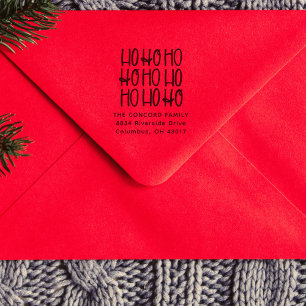 Cute fun ho ho ho Christmas return address Self-inking Stamp