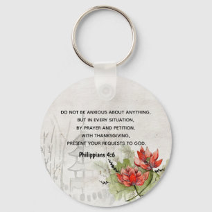 Cute Fun Inspirational Quote Button Key Ring