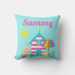 Cute Fun Kids Beach Summer Cushion