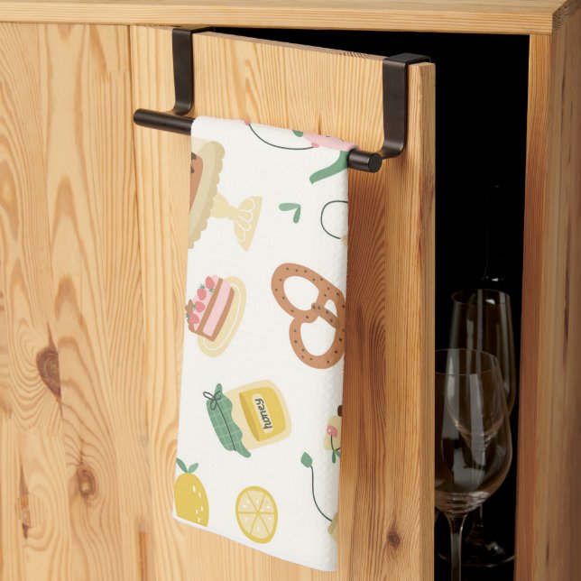 Cute Fun Kitchen Food Tea Towel (Thirds Fold)