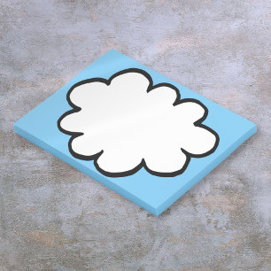 Cute Fun Modern Simple Thought Cloud Post-it Notes