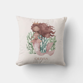 Cute fun Pink Mermaid Child's Cushion