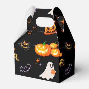 Cute Fun Pumpkin ghost bat Witch Halloween Party Favour Box