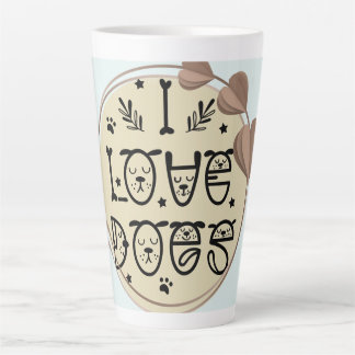 CUTE FUN QUIRKY DESIGN FOR DOG LOVERS LATTE MUG