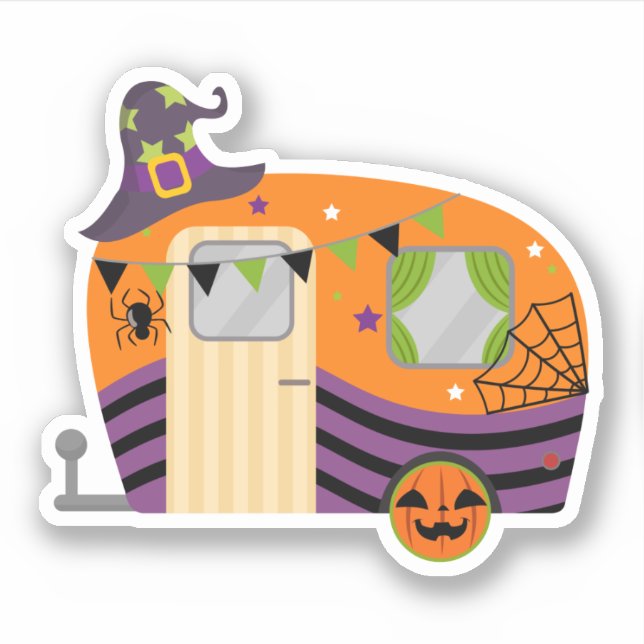 Cute Fun RV Camper Trailer Halloween (Front)