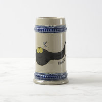 Cute fun tadpole cartoon illustration