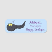 Cute fun tadpole cartoon illustration 