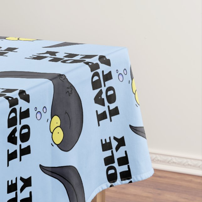 Cute fun tadpole cartoon illustration tablecloth (In Situ)