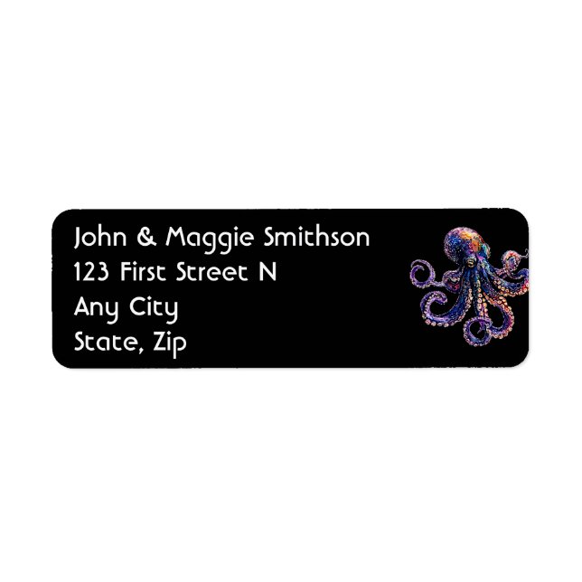 Cute Fun Tropical Undersea Octopus (Front)