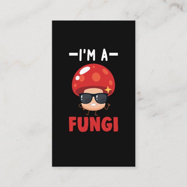 Cute Fungi Boys Girls Mushroom Business Card (Front)