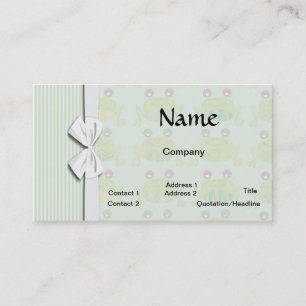 cute funky happy frogs and stripes business card