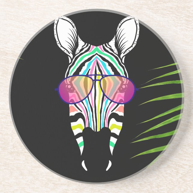 CUTE FUNKY ZEBRA COASTER (Front)