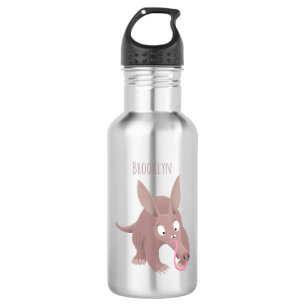 Cute funny aardvark cartoon 532 ml water bottle