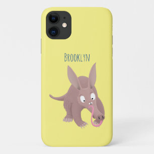 Cute funny aardvark cartoon Case-Mate iPhone case