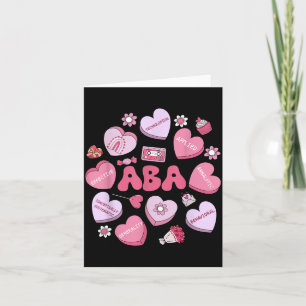 Cute Funny Aba Therapy Candy Heart Slp Behavior Va Card