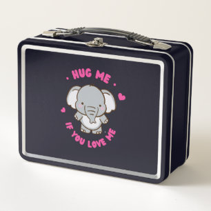 Cute Funny And Lovely Elephant  Metal Lunch Box