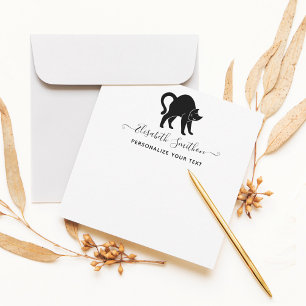 Cute Funny Animal Pet Cat Chic Personal Stationery Card