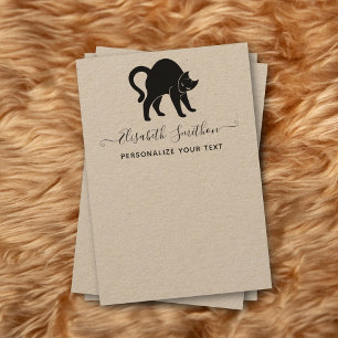 Cute Funny Animal Pet Cat Chic Personal Stationery Card
