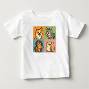 Cute funny Animals Baby T-Shirt