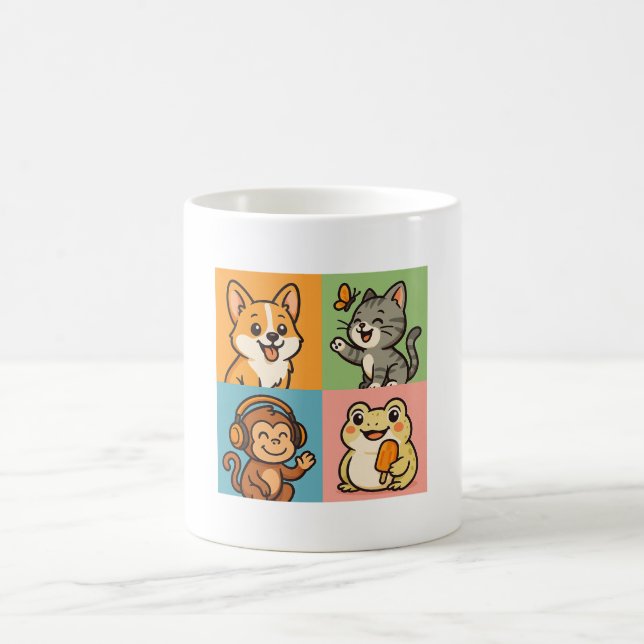 Cute funny Animals Coffee Mug (Center)