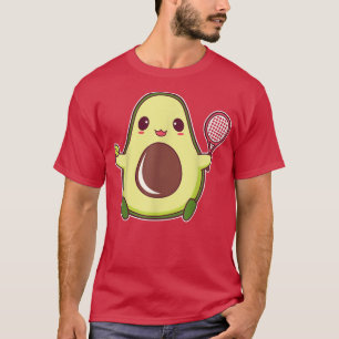 Cute Funny Avocado With A Tennis Raquet T-Shirt