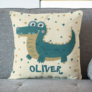Cute Funny Baby Alligator Personalised Cushion