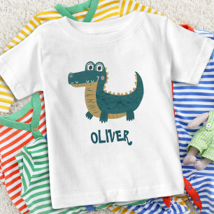 Cute Funny Baby Alligator Personalised T-Shirt