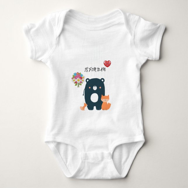 Cute Funny Baby Jersey Bodysuit | (Front)